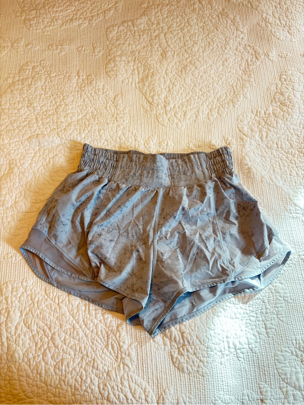 lululemon athletica light gray athletic shorts
